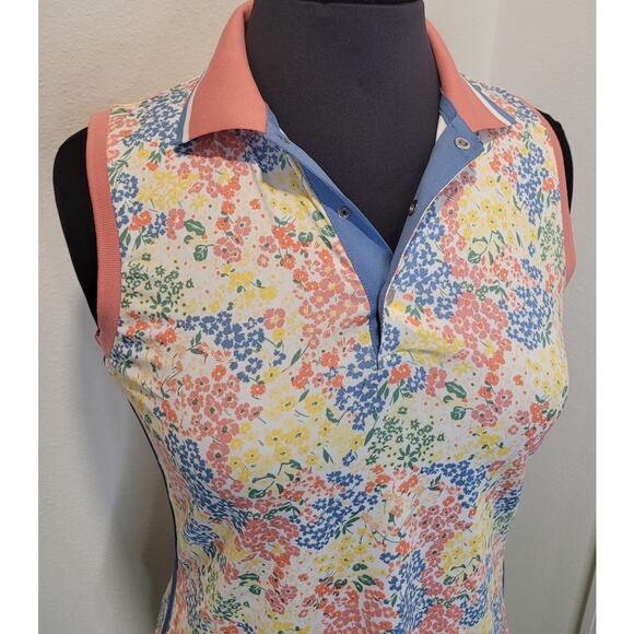 RLX Women’s Tailored Fit Sleeveless Polo Floral Print Small EUC - Picture 5 of 10